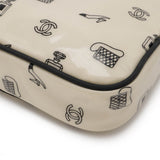 Chanel Logo Print Travel Pouch Cosmetic Bag
