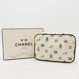 Chanel Logo Print Travel Pouch Cosmetic Bag