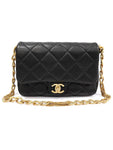 AS4231 Black Lambskin CC Logo Small Flap Chain Shoulder Bag Chanel