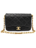 AS4231 Black Lambskin CC Logo Small Flap Chain Shoulder Bag Chanel