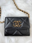 19 Chain Flap Mini Bag Black Chanel