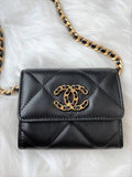19 Chain Flap Mini Bag Black Chanel