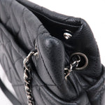 Chanel Matelasse Caviar Skin Chain Tote Bag Shoulder Bag Black