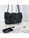 Around Flap Chain Shoulder Bag Black Chanel