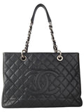 A50995 Caviar Grand Shopping silver shoulder bag 34090K 2 Chanel