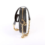 550618 Ophidia Leather Round Small Crossbody