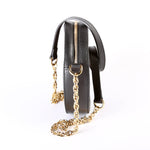 550618 Ophidia Leather Round Small Crossbody