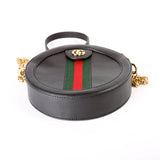 550618 Ophidia Leather Round Small Crossbody