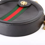 550618 Ophidia Leather Round Small Crossbody