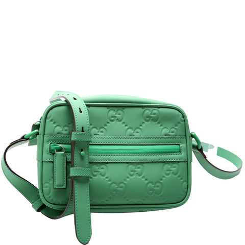 771321 GG Rubber Effect Leather Small Crossbody