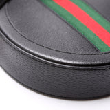 550618 Ophidia Leather Round Small Crossbody Black