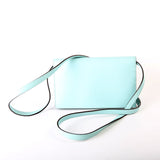 369664 Interlocking G Calfskin Leather Icon Wallet Crossbody Blue