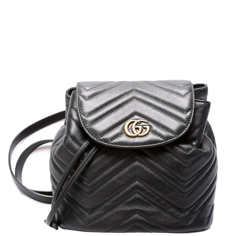 528129 Marmont Mini Backpack Leather Black