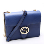 510304 Interlocking Small Crossbody Blue