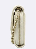 AP2569 White Color Caviar Skin Card Holder Zip Up Wallet On Chain Chanel