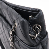 Chanel Matelasse Caviar Skin Chain Tote Bag Shoulder Bag Black