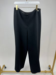 *SUPER HOT* Chanel 22C Black, White Metallic Tweed Trim Silk Jacket and Wide-Leg Trouser Set with Crystal CC Logo Detail Size FR 42-44 (UK 14-16) Jacket RRP ¬£5,420