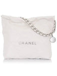 22 Small Calfskin Shoulder White Chanel