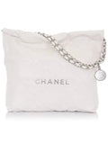 22 Small Calfskin Shoulder White Chanel