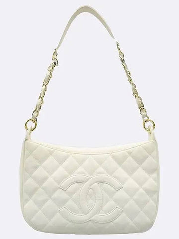 A20993 Ivory White Color Timeless Caviar Hobo Bag Chanel