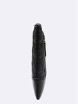 A84287 Black Vintage Leather Quilted Gabriel New Medium Clutch Bag Chanel