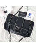 Around Flap Chain Shoulder Bag Black Chanel