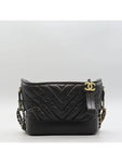 A91810 Black Gabrielle Hobo Small Chain Shoulder and Crossbag Chanel