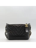 A91810 Black Gabrielle Hobo Small Chain Shoulder and Crossbag Chanel