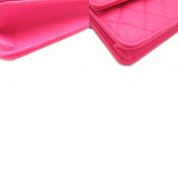 Chanel Matelasse Chain Wallet Shoulder Bag Pink