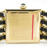 Chanel Mademoiselle M Watch Yellow Gold Leather