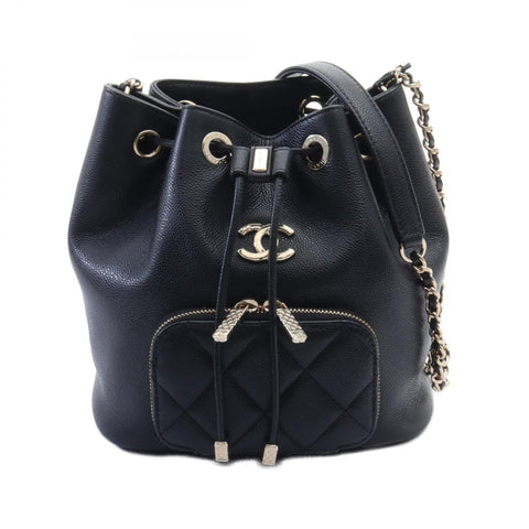 Chanel Matelasse Bucket Shoulder Bag Black
