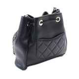 Chanel Matelasse Bucket Shoulder Bag Black