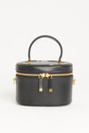 2023 Black Leather CD Signature Vanity Case Crossbody