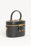 2023 Black Leather CD Signature Vanity Case Crossbody