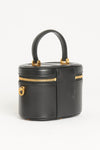 2023 Black Leather CD Signature Vanity Case Crossbody