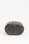 2023 Black Leather CD Signature Vanity Case Crossbody