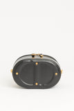 2023 Black Leather CD Signature Vanity Case Crossbody