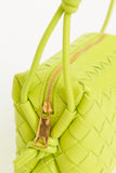 Acid Kiwi Nappa Mini Loop Intrecciato Crossbody Bag