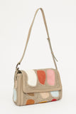 2022 Grey Leather Crochet Crossbody Bag