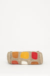 2022 Grey Leather Crochet Crossbody Bag