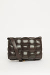 2019 Chocolate Brown Leather Cassette Crossbody Bag