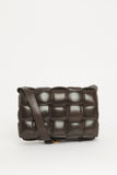 2019 Chocolate Brown Leather Cassette Crossbody Bag