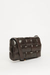 2019 Chocolate Brown Leather Cassette Crossbody Bag