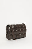 2019 Chocolate Brown Leather Cassette Crossbody Bag
