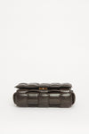 2019 Chocolate Brown Leather Cassette Crossbody Bag