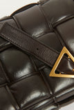 2019 Chocolate Brown Leather Cassette Crossbody Bag