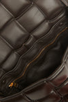 2019 Chocolate Brown Leather Cassette Crossbody Bag