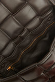 2019 Chocolate Brown Leather Cassette Crossbody Bag