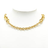 Chanel Logo Chain Necklace Gold Plated