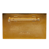Chanel Logo Plate Coco Mark Brooch Gold Plated
